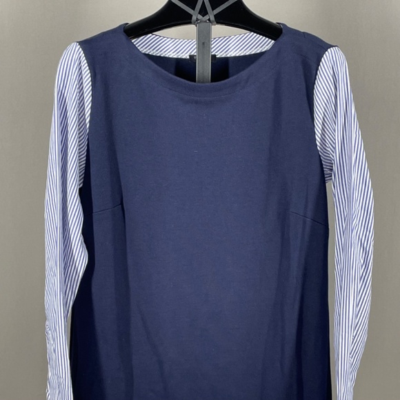 NEW Talbots Dress Womens Small petite blue sheath shift nautical casual classic - Picture 2 of 9